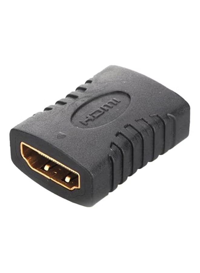 HDMI Female To Female Coupler Extender Adapter Black - Image 1